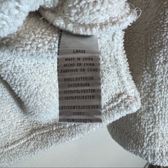 Thread & Supply 1/4 Zip Teddy Bear Fleece Pullover L - Picture 3 of 6